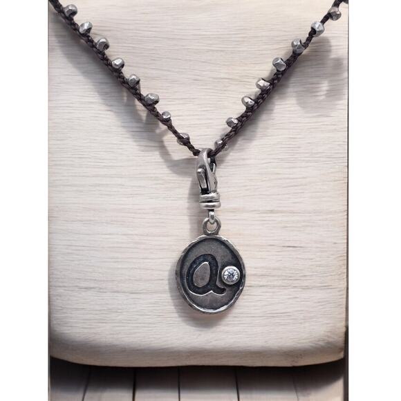 Silpada Jewelry - Silpada Silver Beaded Vintage Necklace and Charm CZ 925 Pendant Signed